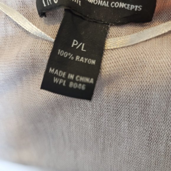 INC International Concepts Petite Women's Ombre Cold Shoulder Blue & Tan P/ L - Picture 4 of 4